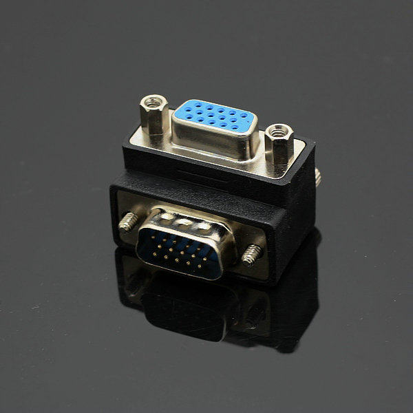 转接头清仓秒杀vgahdb15p公母弯头90度显示器转接连接线