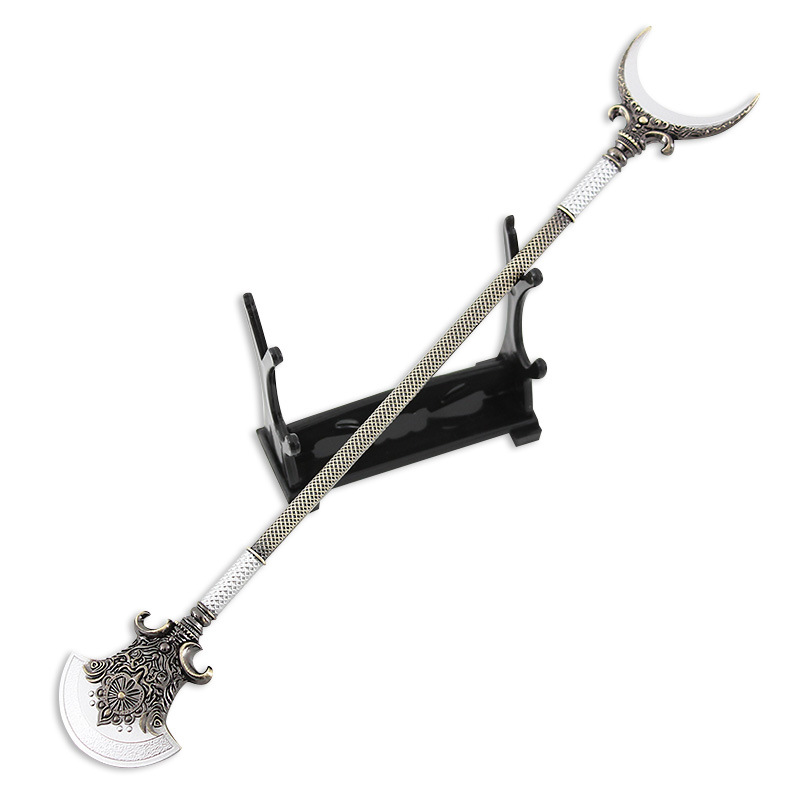 三打白骨精西游记沙僧月牙和尚禅杖兵器合金模型游戏