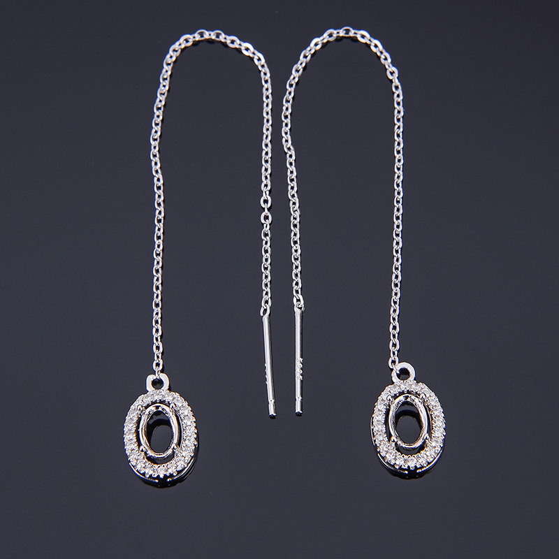 镀金耳钉空托耳线尺寸椭圆6mm耳钉