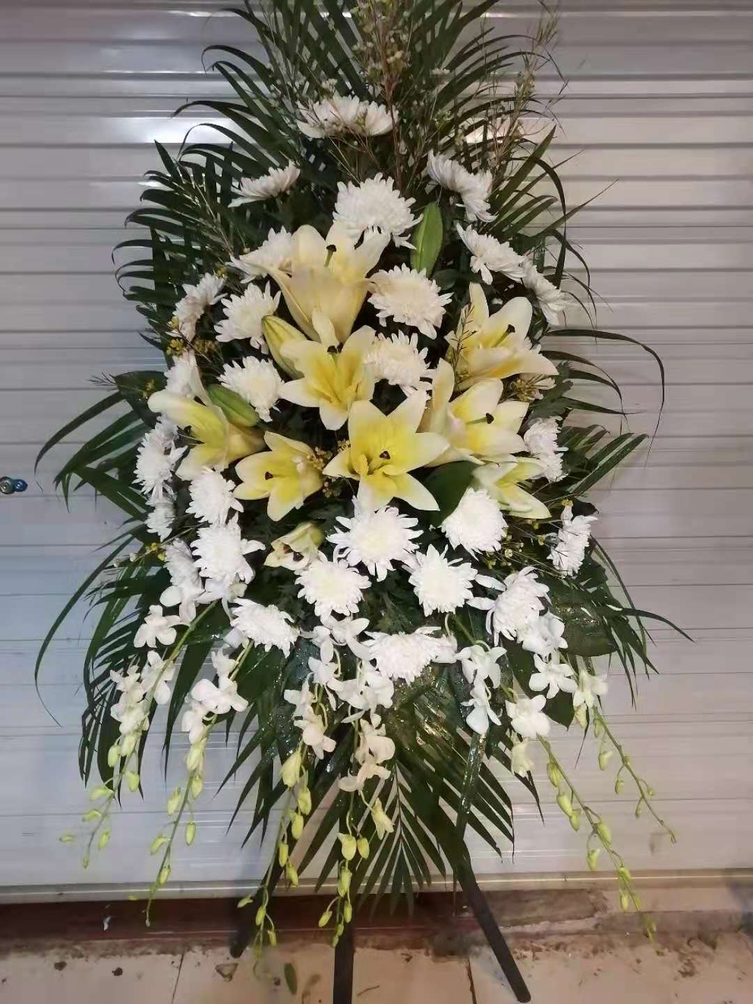 上海同城快递丧事祭奠追悼会殡仪馆鲜花花篮花架追悼