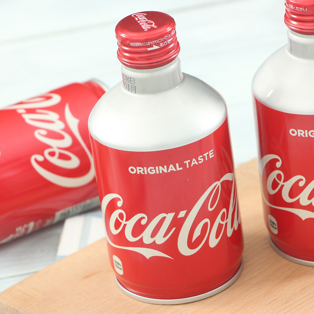 饮料日本原装进口cocacola可口可乐子弹头碳酸铝罐迷你300ml碳酸饮料