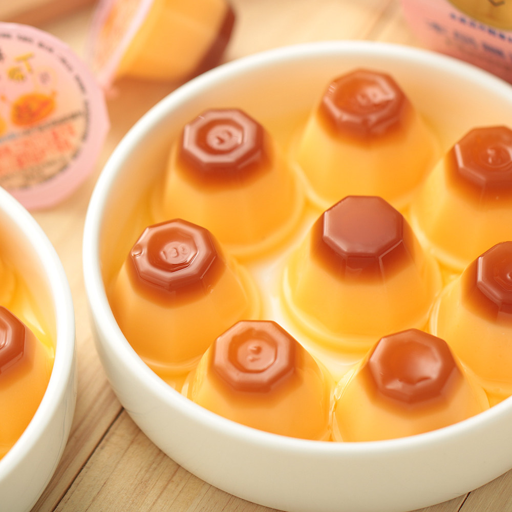 台湾进口零食儿童果冻食品 新巧风 芒果味布丁果冻10枚166g