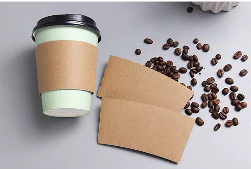 杯套一次性纸杯12盎司16oz咖啡杯瓦楞通用口径套包杯套