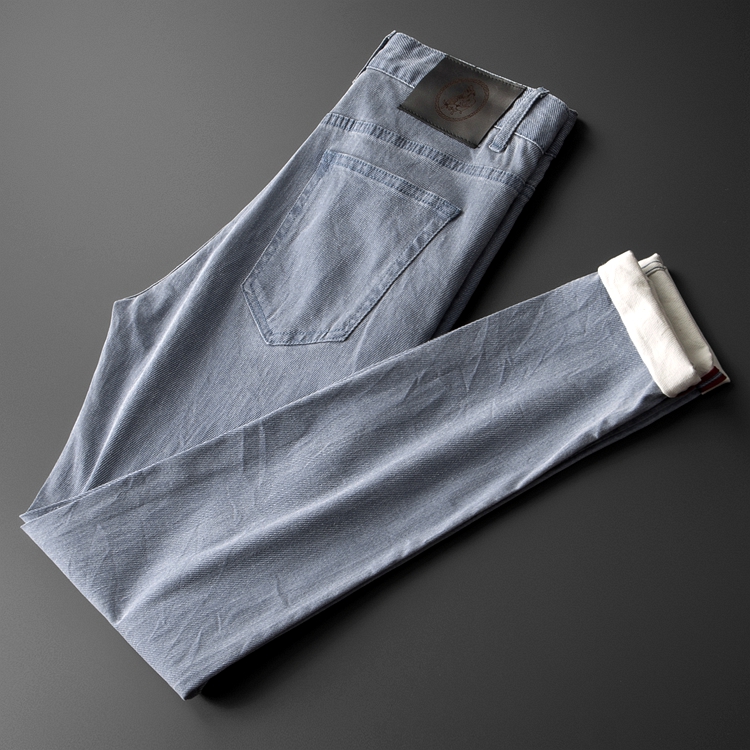 经典实穿夏季牛仔裤男舒适透气薄款斜纹弹力棉简约水洗男士牛仔裤