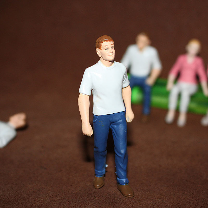 safari儿童玩具场景人偶塑胶模型玩具人物摆件男人仿真