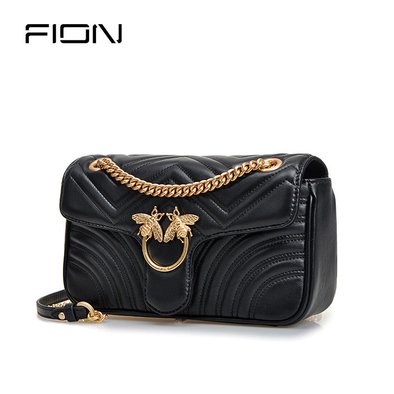 2020新品奢侈品女包羊皮轻奢腋下包菱格蜜蜂斜挎包潮