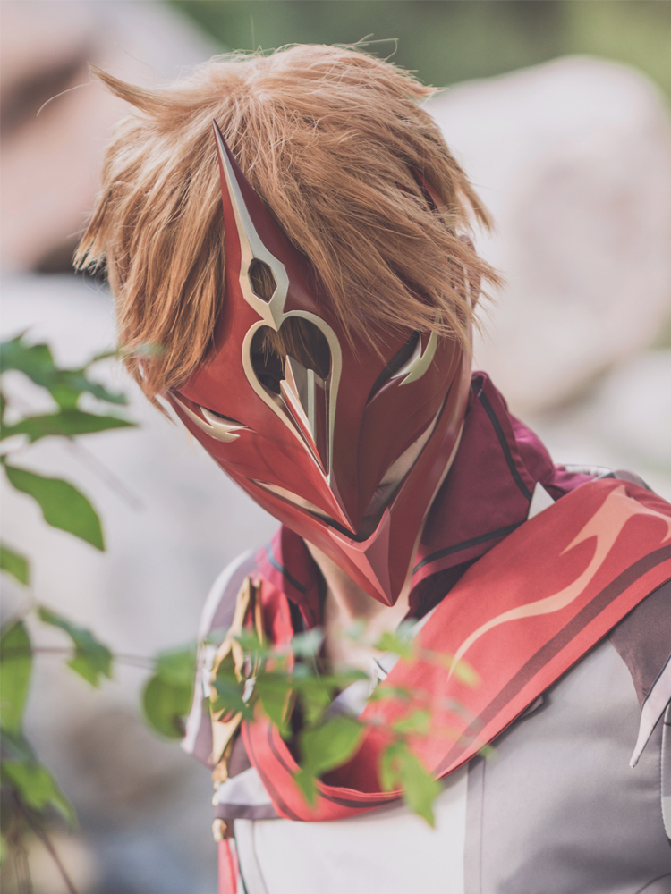 面具原神公子达达利亚愚人cos头饰cosplay可佩cosplay配件