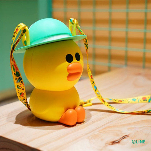 mhpzlinefriends正品莎莉翻盖水壶可爱sally水杯吸管杯