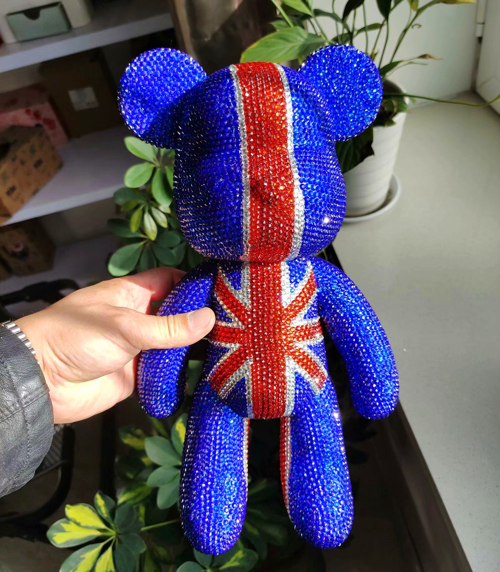 抖音音爆手工diy贴钻暴力熊摆件大号厘米粘钻创意玩偶