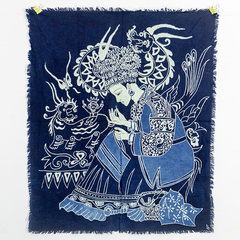 广西苗族民族个性复古手工蜡染茶楼酒吧客栈壮族花山崖壁画