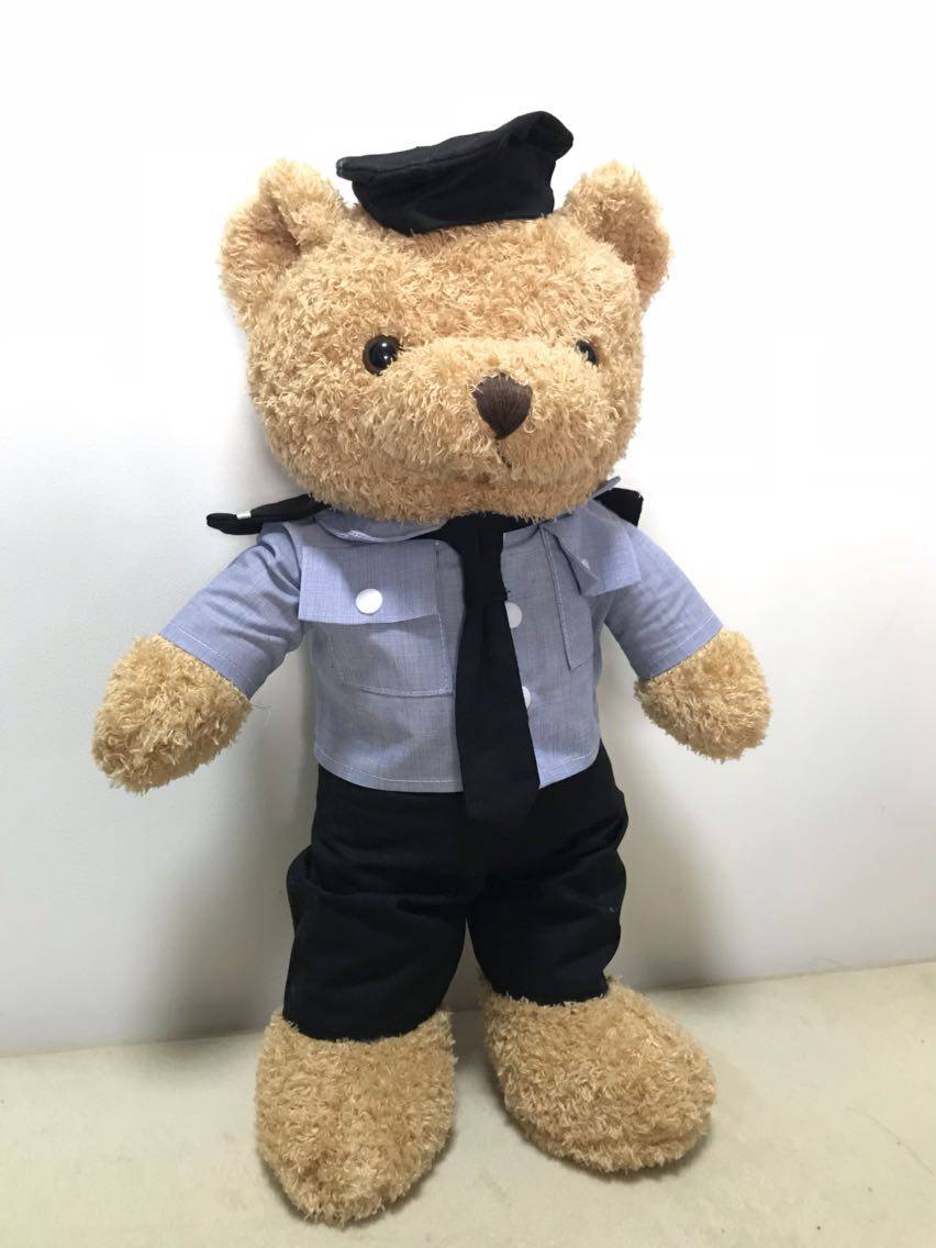 玩具毛绒布艺泰迪熊女朋友礼物警察熊娃娃玩偶公仔毛绒布艺类玩具