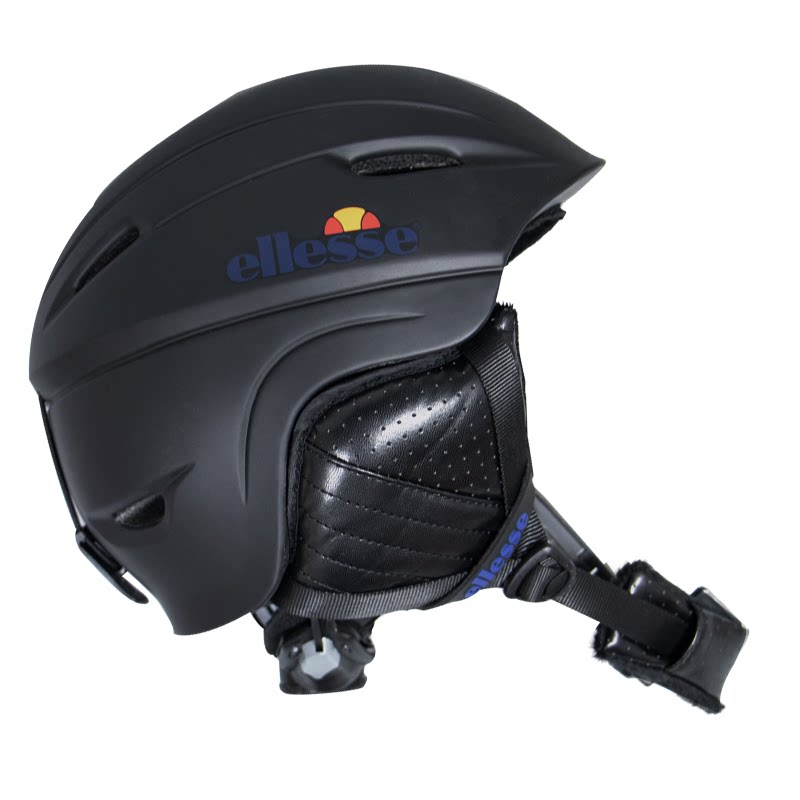 青少年单双板滑雪头盔男孩女孩装备保暖安全防护黑色白色滑雪头盔