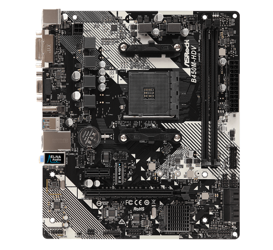 asrock华擎a320mhdvr40b450itx台式电脑主板套装r52600