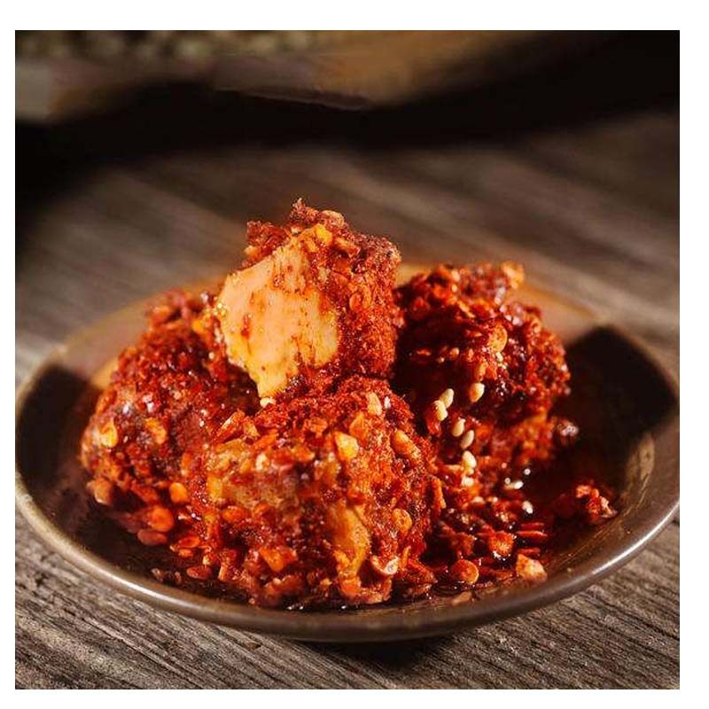 四川大邑安仁特产唐场唐桥麻辣干豆腐乳下饭菜1200g克麻辣红豆腐