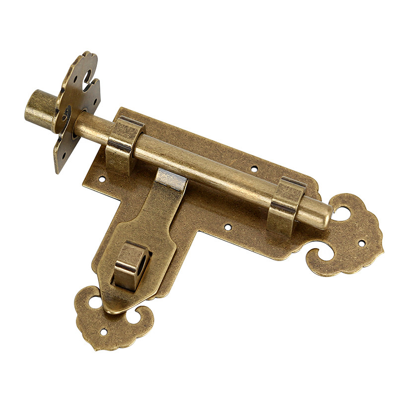 大门铜插销中式仿古门锁老式木门插销锁门扣门栓门闩明插销防盗栓