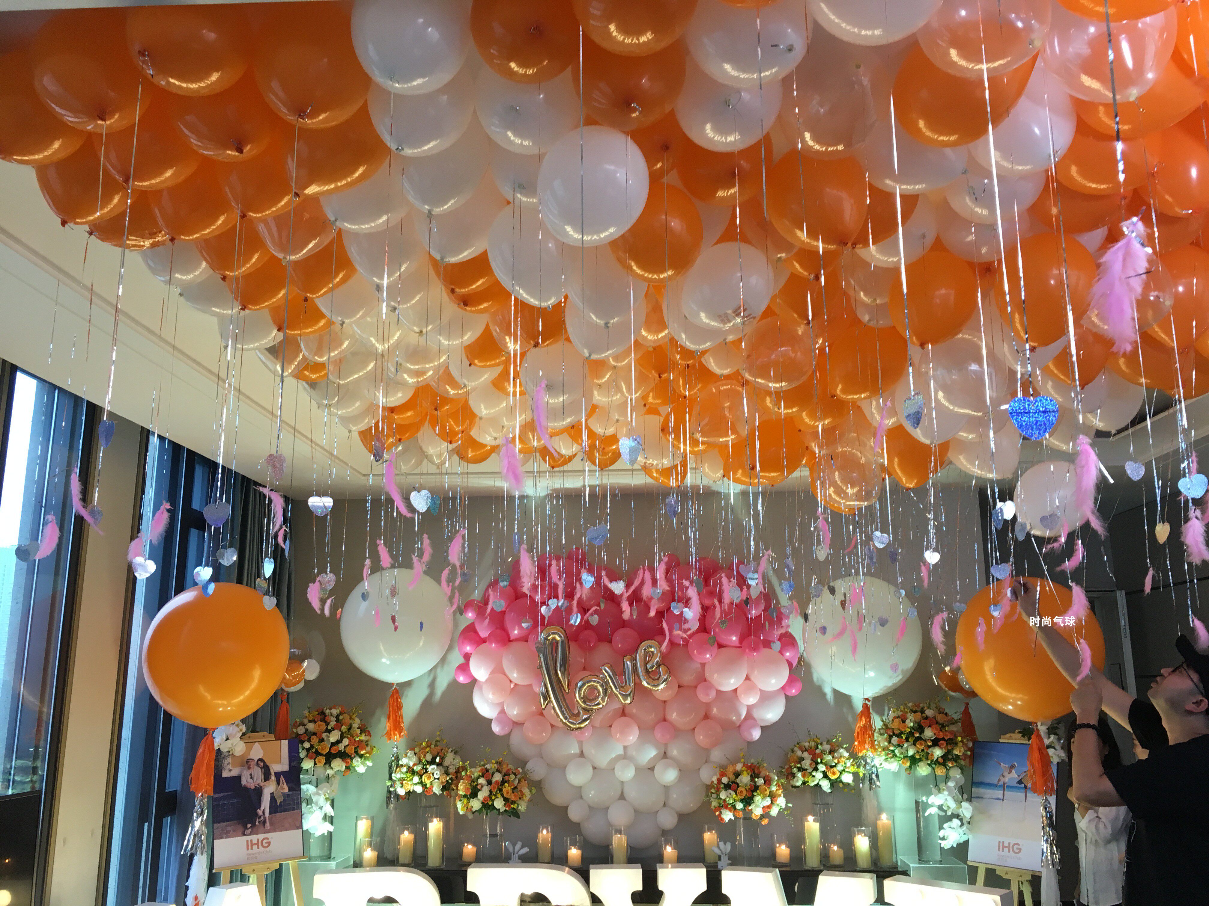 气球上海氦气派送充气服务升飘婚礼学校放飞飘空气球