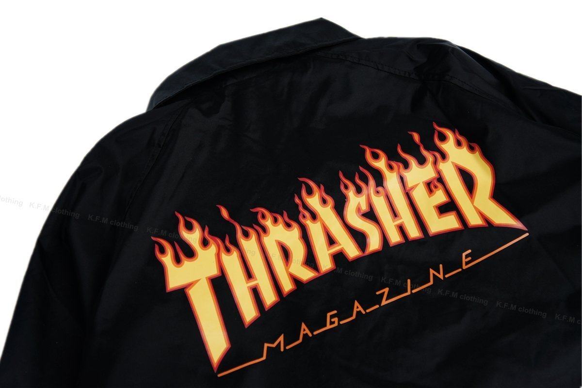 特价thrasherflamecoachesjacket火焰教练夹克情侣外套夹克