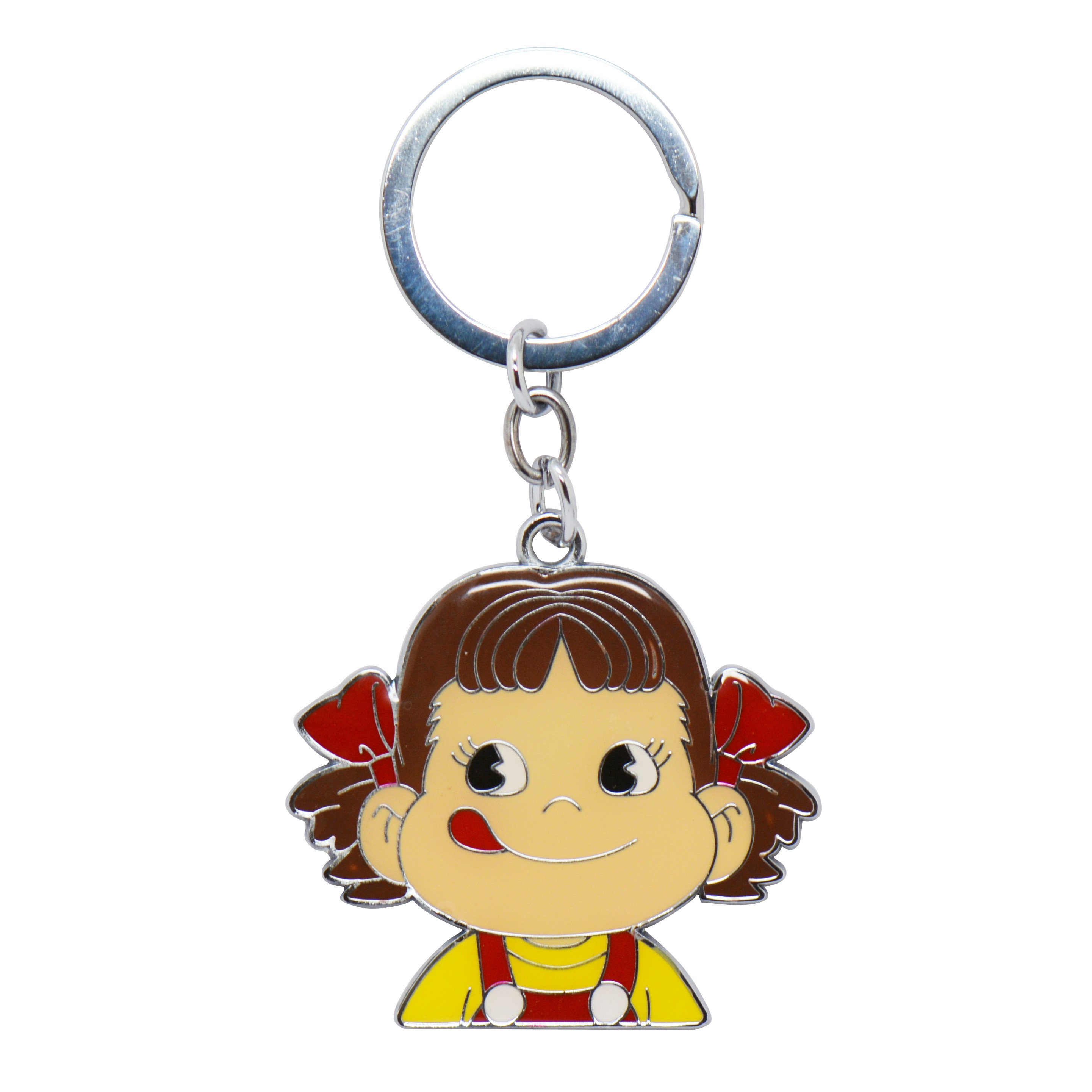 日本不二家原创钥匙扣peko可爱牛奶棒棒糖卡通卡通人钥匙扣
