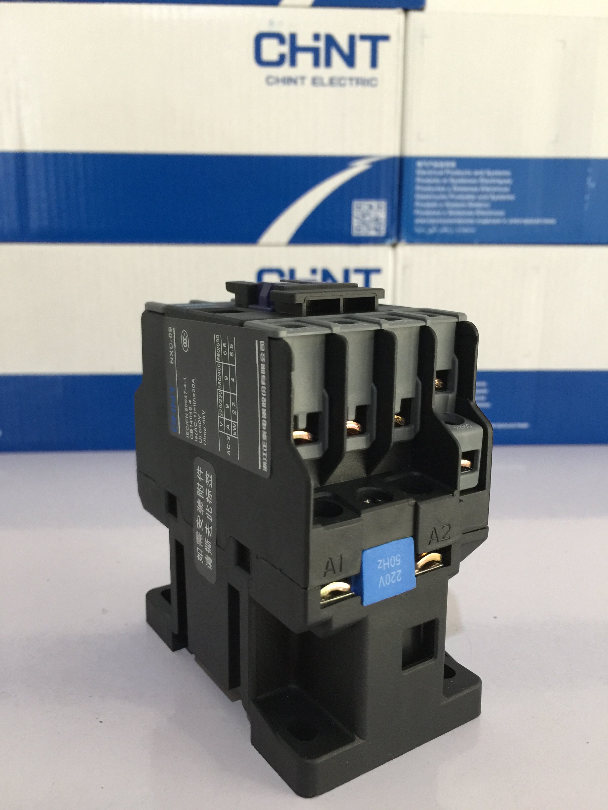 正泰昆仑交流接触器nxc-09 9a 220v 380v 1开1闭 兼容cjx2-0910