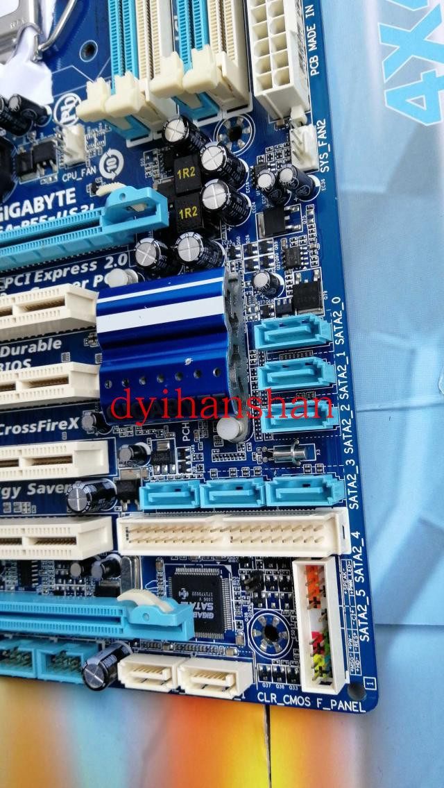 p55主板技嘉gap55us3l1156独显大板ddr3ide主板