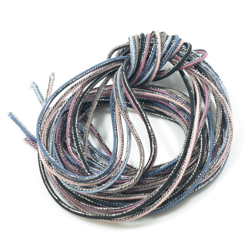 2mm韩版色银丝高弹力细皮筋松紧带手工diy发圈饰品配件材料5米