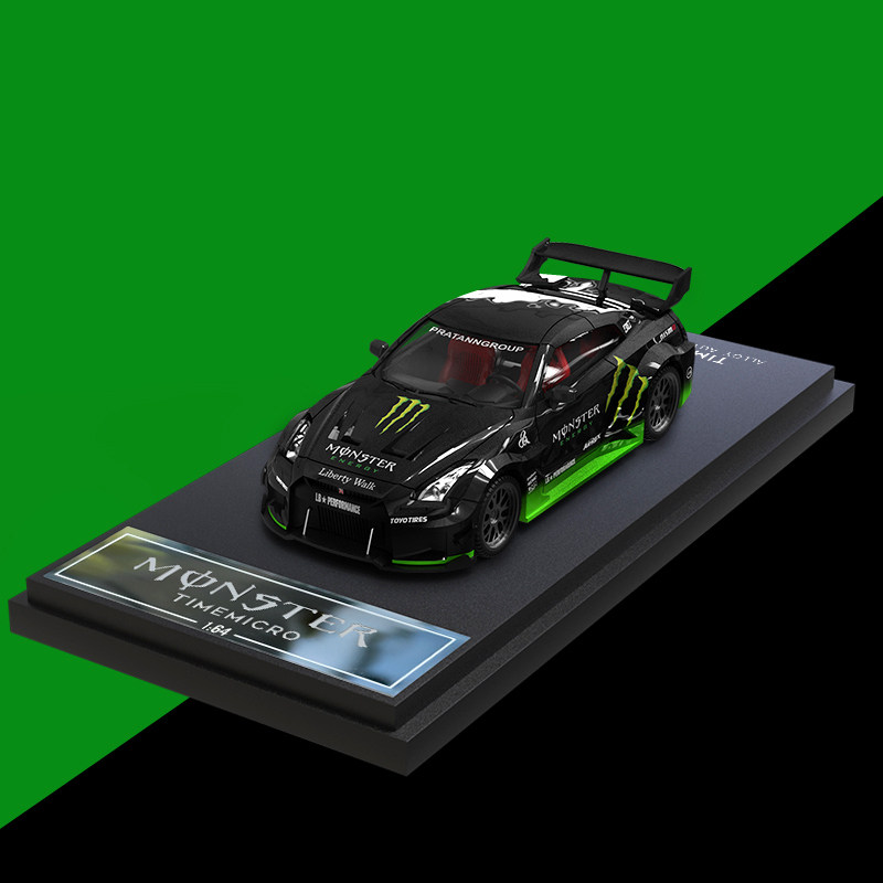 尼桑gtr3汽车模型魔爪涂装jdm日产低趴宽体仿真合金车