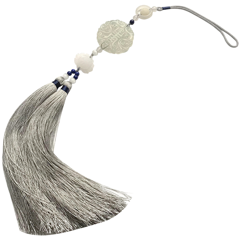 真真男女情侣挂件流苏玉佩原创白玉佩其它首饰