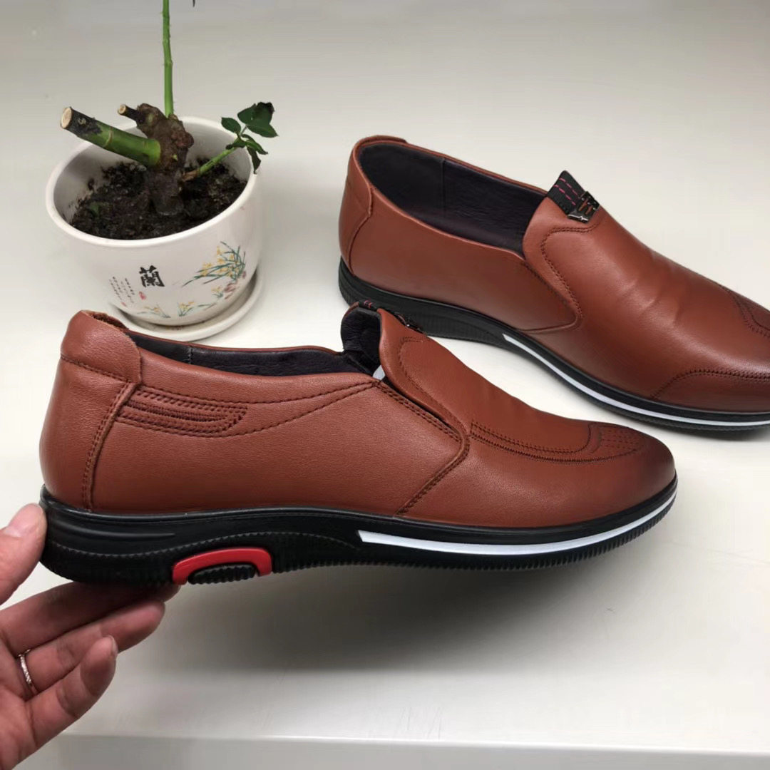 春达特价男鞋2020新款真皮韩版透气皮鞋男士休闲皮鞋