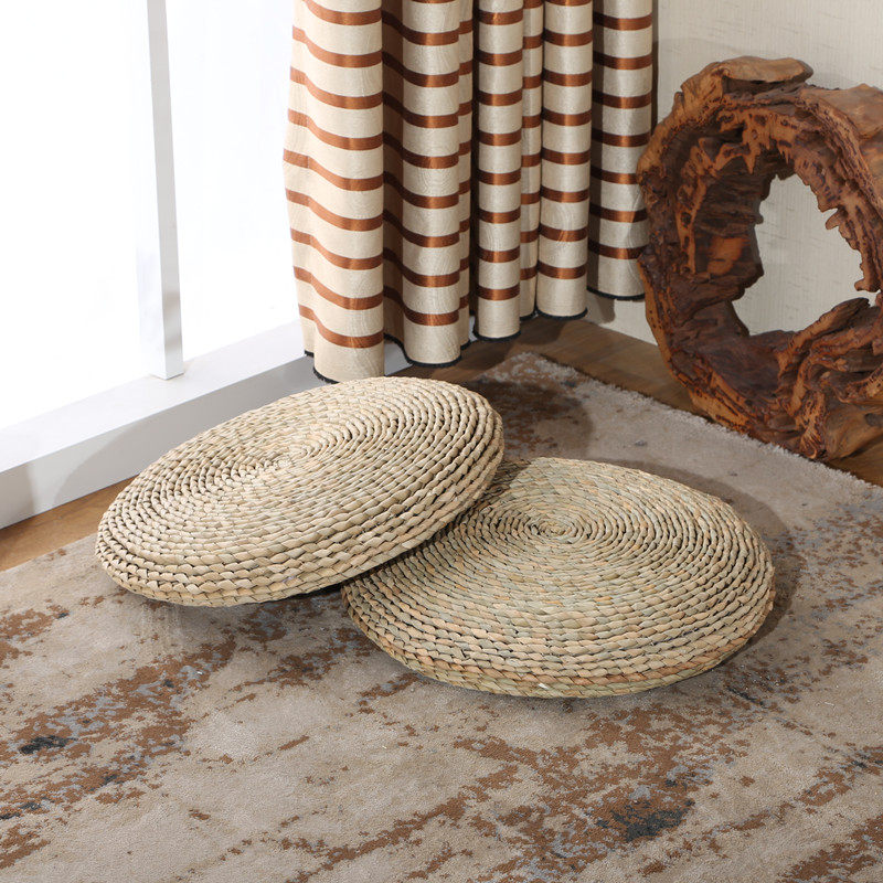 包邮草编蒲团田园风 拜佛禅修蒲草手工透气加厚坐垫蒲团打坐座垫