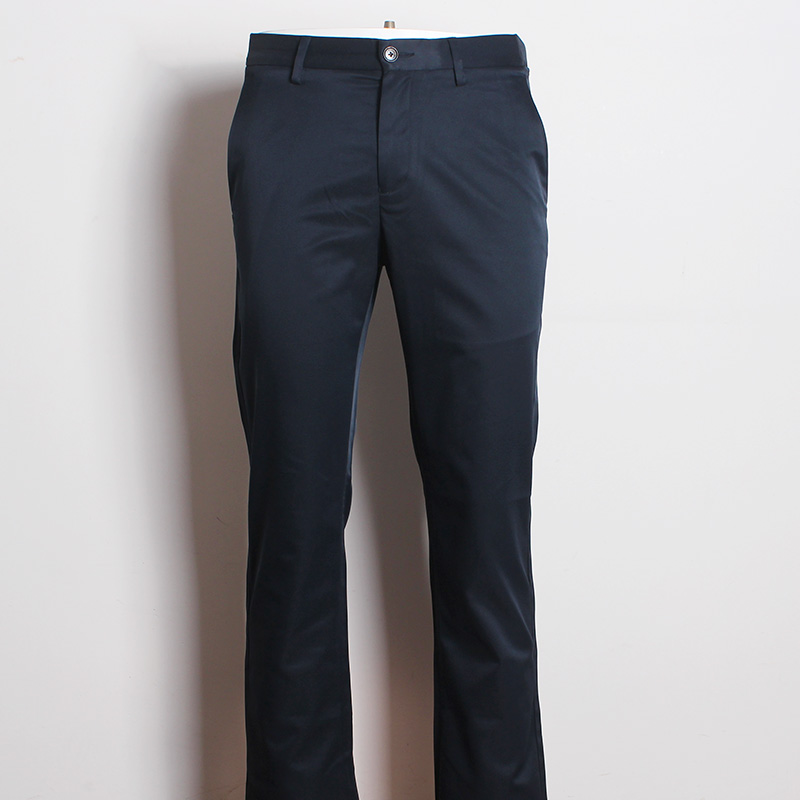 金利来男装 藏蓝纯色直筒商务男裤休闲裤长裤MPC18131408-85/95