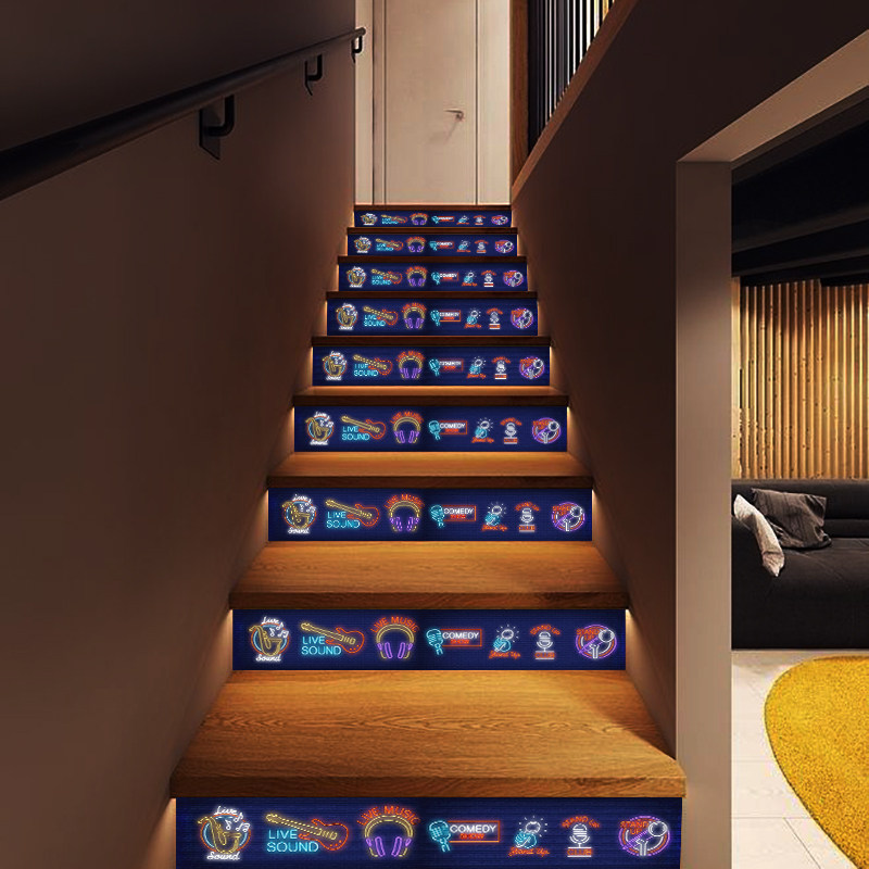 贴纸网红楼梯台阶防水加厚瓷砖创意阶梯翻新墙贴