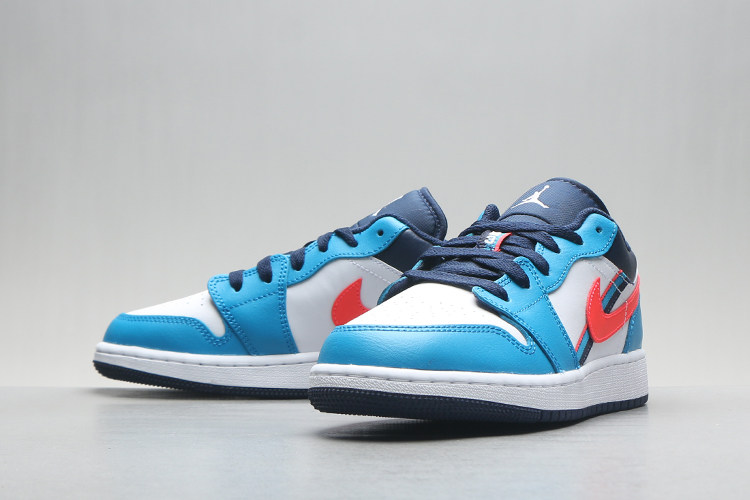 牛哄哄 air jordan 1 aj1 low 白蓝红爱国者篮球鞋 cv4892-100