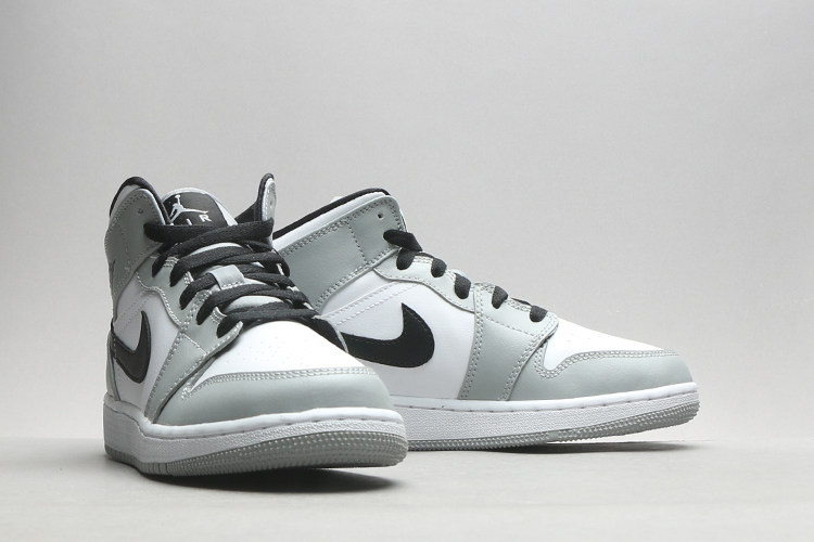 哄哄airjordanmidaj1灰白伯爵烟灰554724092篮球鞋