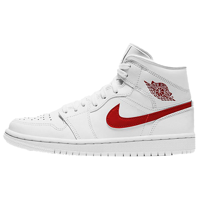 哄哄airjordanmidaj1白红中帮休闲篮球球鞋篮球鞋
