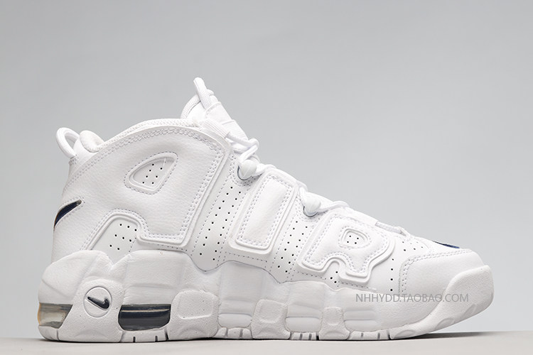 哄哄nikeairmoreuptempo皮蓬全白高帮复古篮球篮球鞋