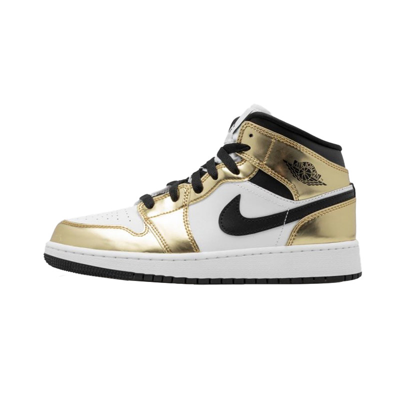 牛哄哄 air jordan 1 mid aj1 小伦纳德液态金dc1419 dc1420-700