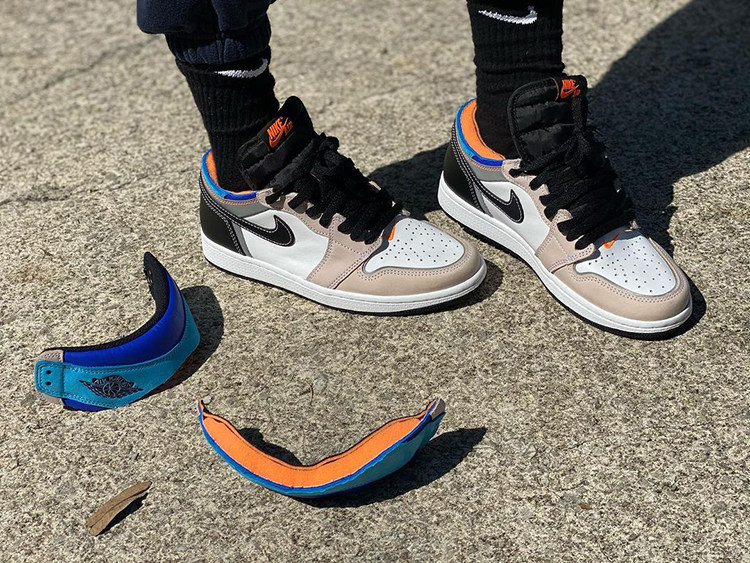 哄哄airjordanhighogaj1彩色拼接裁剪篮球篮球鞋