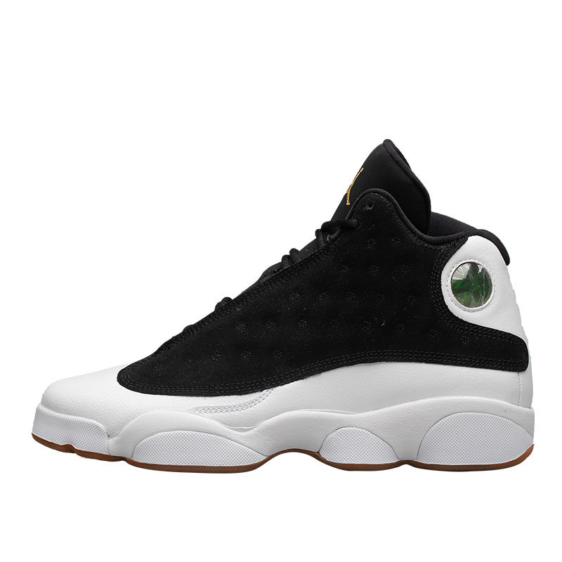 哄哄airjordangsaj13黑白黑白熊熊猫生胶篮球篮球鞋
