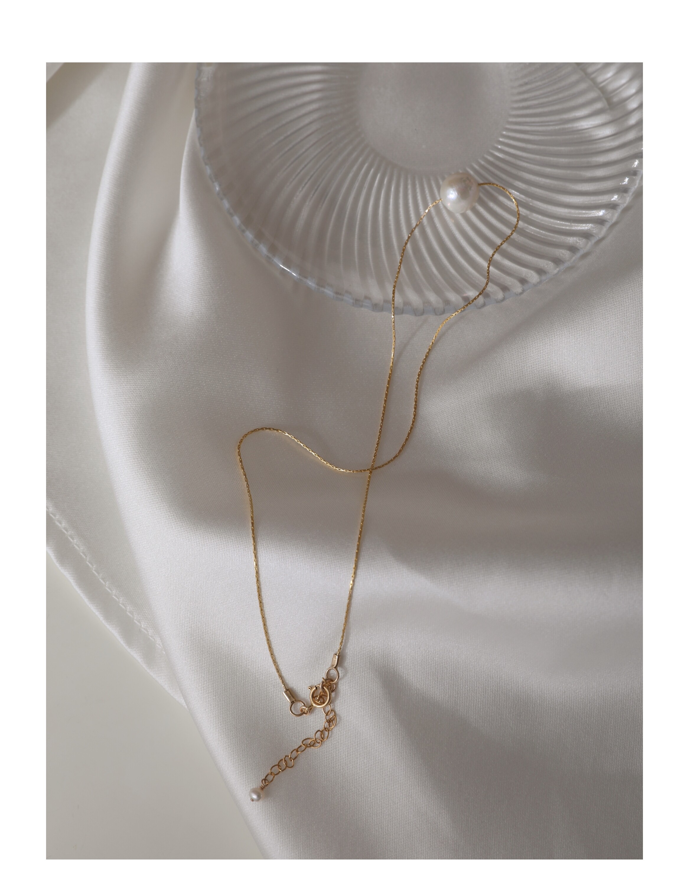 原创手作设计14k包金法式优雅精致巴洛克奶油项链