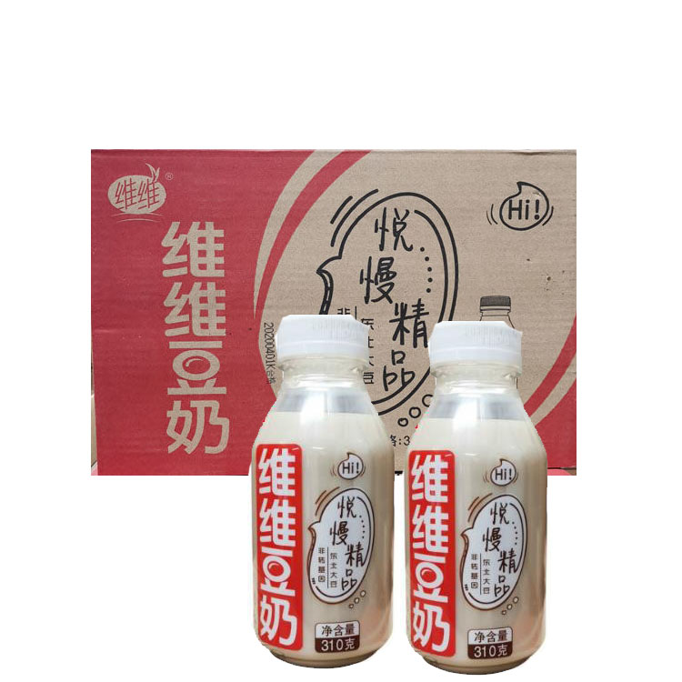 维维悦慢精品豆奶转基因东北大豆制造310ml24瓶含乳饮料