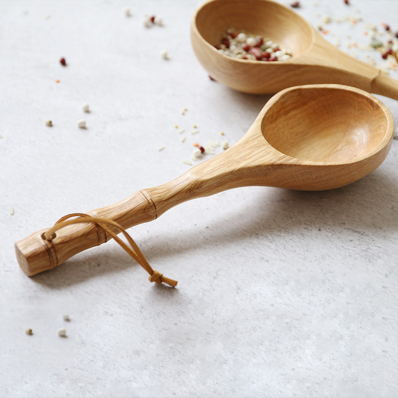 汤勺艺之之初日式创意竹节粥勺家用厨房柯木汤勺