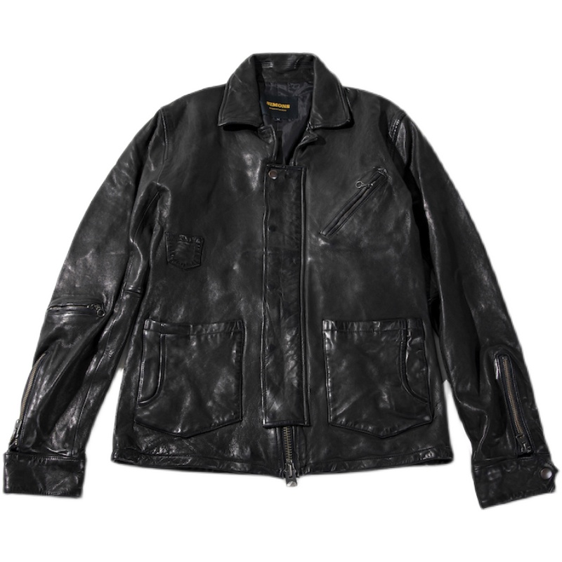 simons绵羊植鞣羊皮衣多色都市红多中国宝石蓝黑宝石皮衣