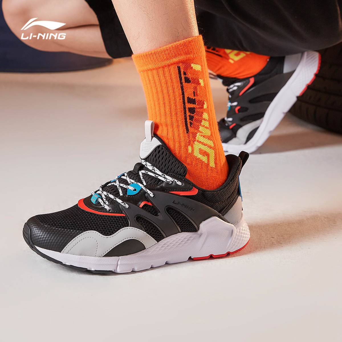 李宁休闲鞋男鞋2020新款mafia男士时尚经典网面低帮运动休闲鞋