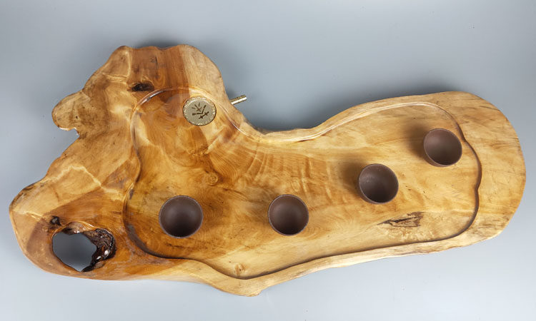 天然实木风化树根排水式随形香柏木檀木茶盘茶盘