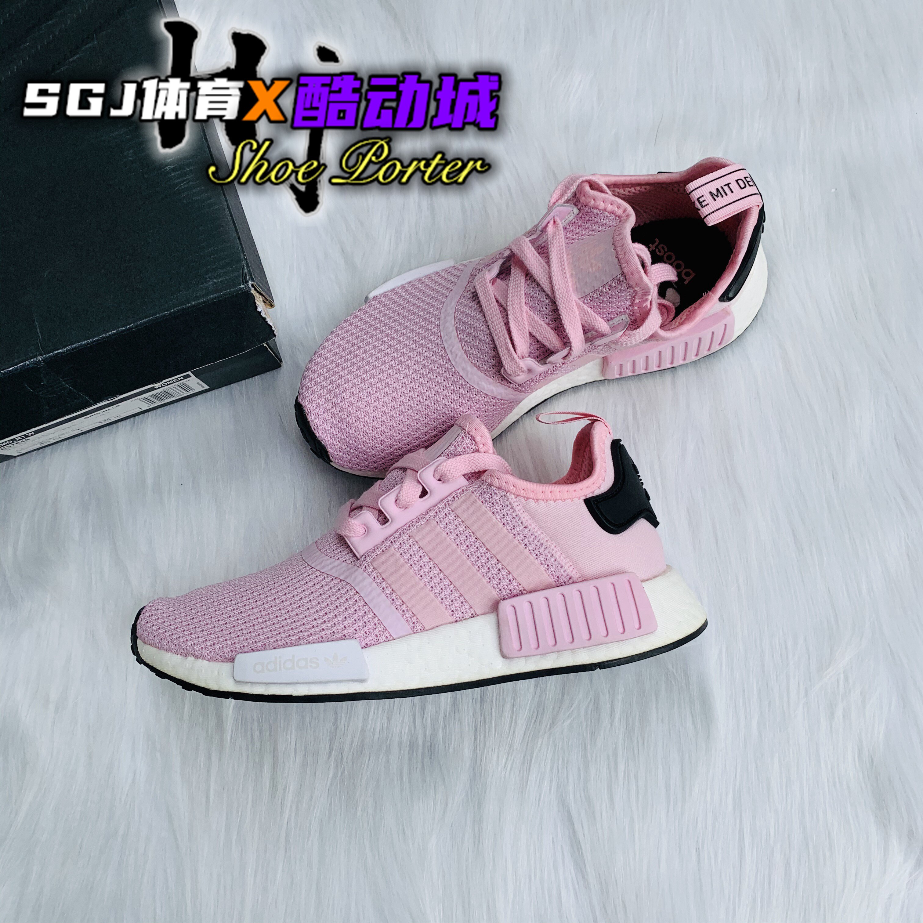 adidas迪达斯三叶草nmdr1男女女子泡沫经典减震休闲鞋运动休闲鞋