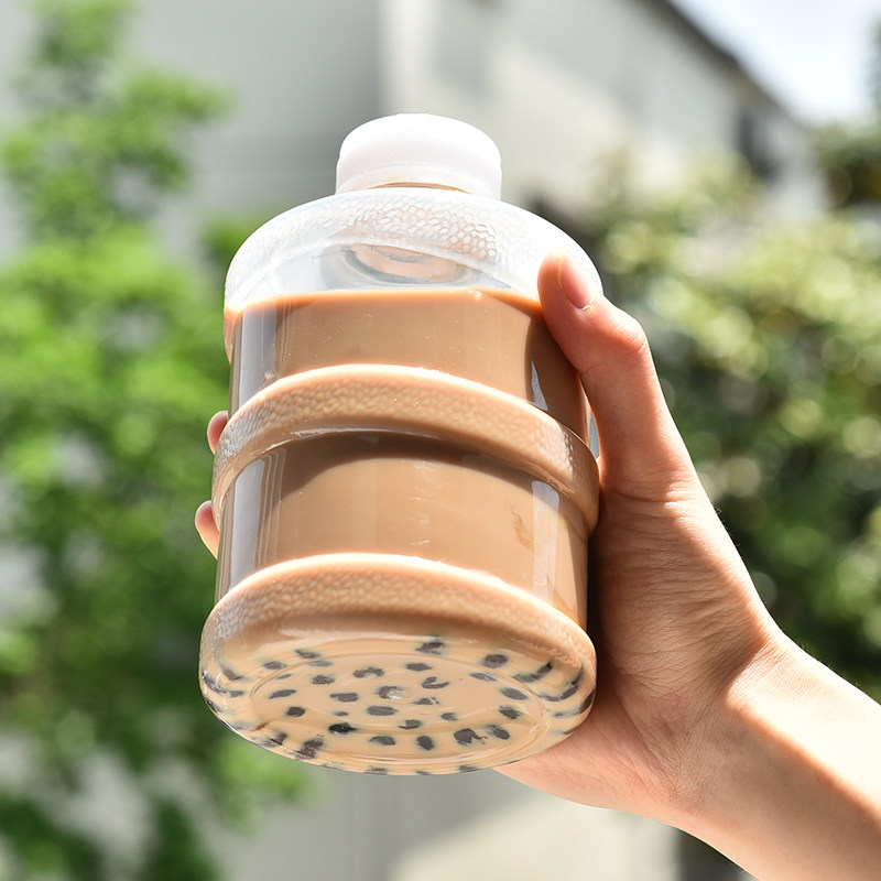 奶茶茶桶500ml网红可用一次性迷你mini小水水桶塑杯