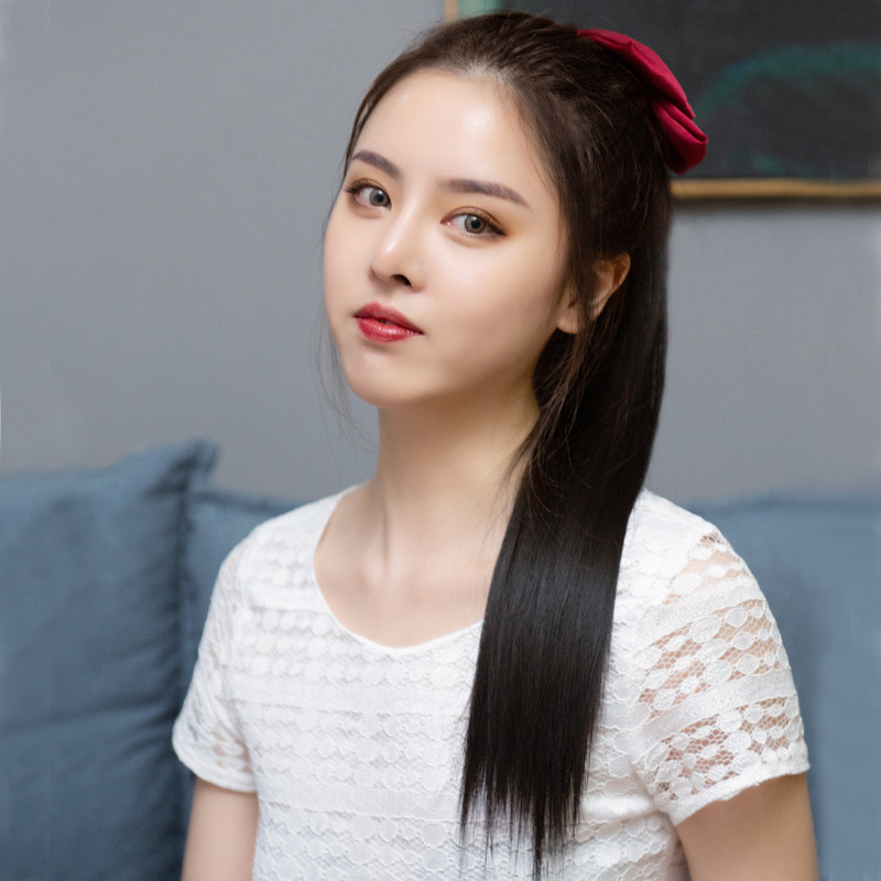 假发扎哑头发逼真绑带辫子马尾高马尾网红发款马尾