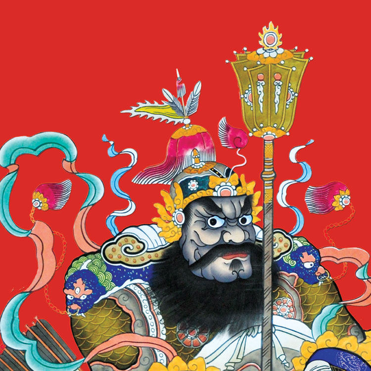 门神画像挂画尉迟秦琼神像像画卷轴道场水陆国画