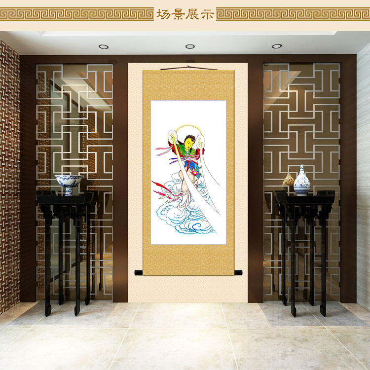 雷公电母风伯雨神画像道教道场水陆画卷卷轴国画