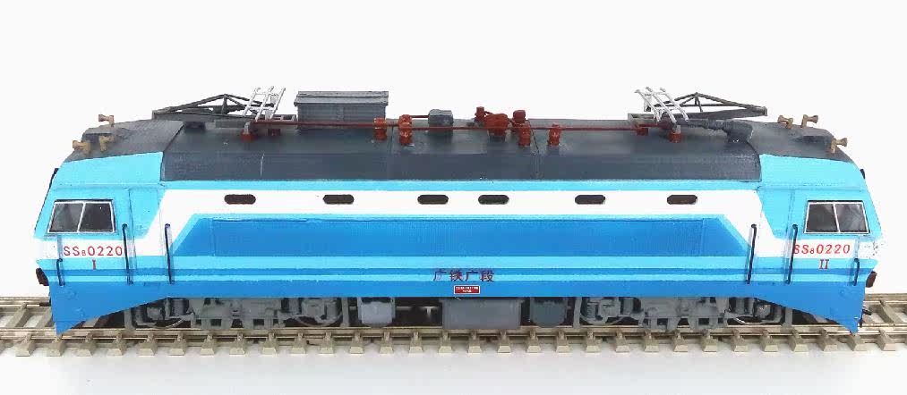仿百万城 韶山8 ss8 火车模型ho电力机车无动力需要自己拼装上色